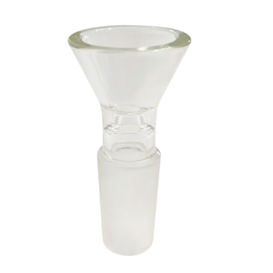 14mm Clear Funnel Bowl (Green Rim)