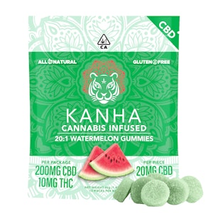 Kanha | Watermelon 20:1 | CBD : THC Gummies | 10mg