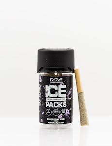 Rove | Blueberry Kush | Ice Packs Rosin + Diamond + Hash Infused Pre-Roll 5pk | 2.5g