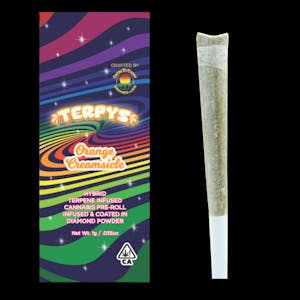 Creme De Canna | Orange Creamsicle | Terpys Diamond Infused Pre Roll | 1g ​
