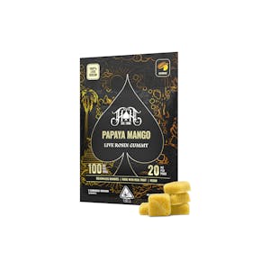 Heavy Hitters | Papaya Mango | Live Rosin Gummies | 100mg