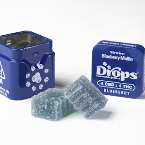 Drops | Blueberry 4:1 | Oreoz | Live Rosin Infused Jellies | 2pc | 50mg