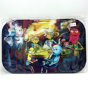 Hologram Rolling Tray Rick and Morty Playing Poker