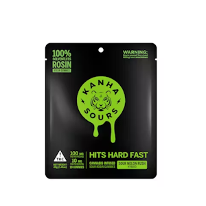 Kanha | Sour Melon Rush | Vegan Solventless Rosin Nano Gummies | 100mg