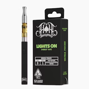 Heavy Hitters | Green Crack 3:1 | Lights On | THC:THCV | Cartridge | 1g