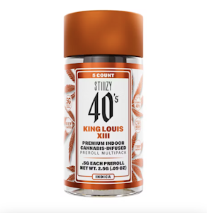 STIIIZY | King Louis XIII | 40's Infused Pre-Roll 5pk | 2.5g
