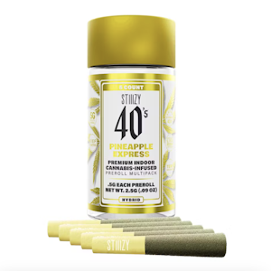 STIIIZY | Pineapple Express | 40's Infused Pre-Roll 5pk | 2.5g