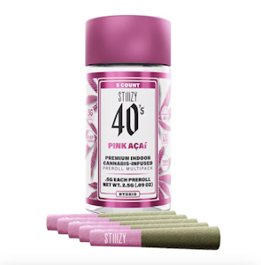 STIIIZY | Pink Acai | 40's Infused Pre-Roll 5pk | 2.5g