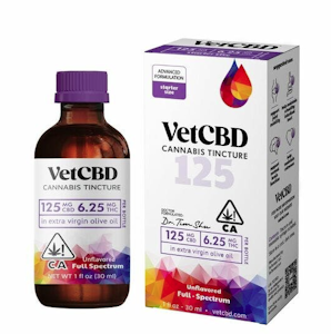 VET CBD | 125mg CBD : 6.25mg THC | Regular Strength CBD Tincture | 1oz