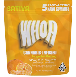 WHOA | Tangerine | Fast- Acting Gummy 5pk | 100mg