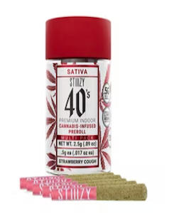 STIIIZY | Strawberry Cough | 40's Infused Pre-Roll 5pk | 2.5g