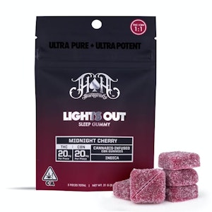 Heavy Hitters | Midnight Cherry 1:1 | Lights Out CBN Gummies | 100mg