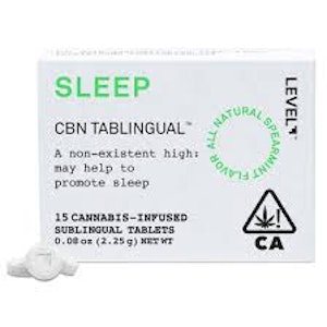 Level | Sleep CBN Tablingual | Sublingual Tablets | 20pc | 100mg