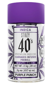 Stiiizy | Purple Punch | 40's Infused Preroll 5pk | 2.5g