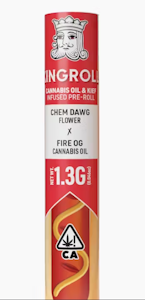 King Roll | Chem Dawg x Fire OG | Oil & Kief Infused Pre-Roll | 1.3g