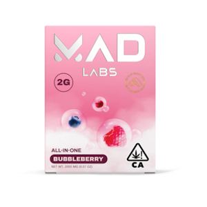 Mad Labs | Bubbleberry | All-In-One Vape | 2g