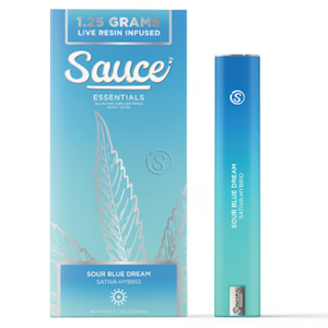 Sauce | Sour Blue Dream | Essentials | Live Resin All-In-One Rechargeable Vape | 1g