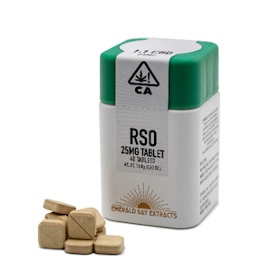 Emerald Bay Extracts | Sunday Rose | 1:1 THC:CBD 25mg : 40pk | RSO Full Spectrum Tablets | 1000mg